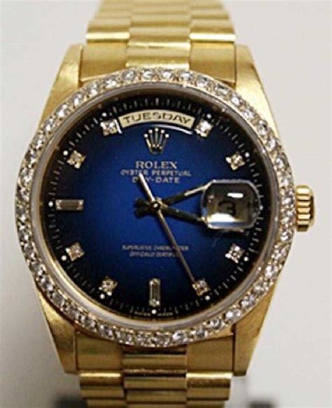 blue face rolex presidential